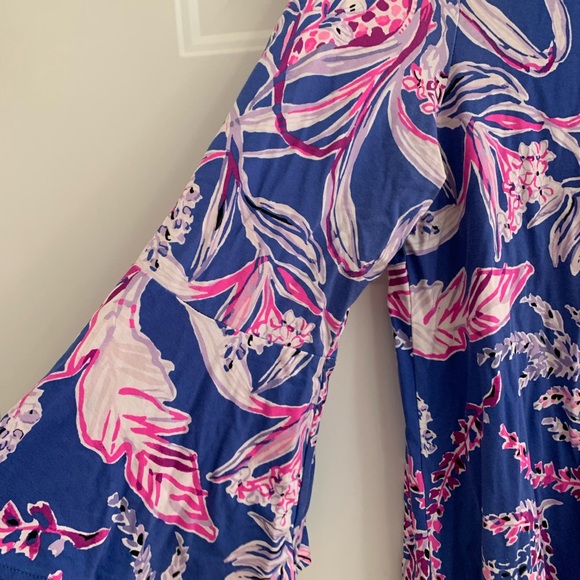 Lilly Pulitzer Ophelia Swing Dress in the Iris Blue Wild Within print size XL - Picture 4 of 7